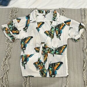 Free people collared top